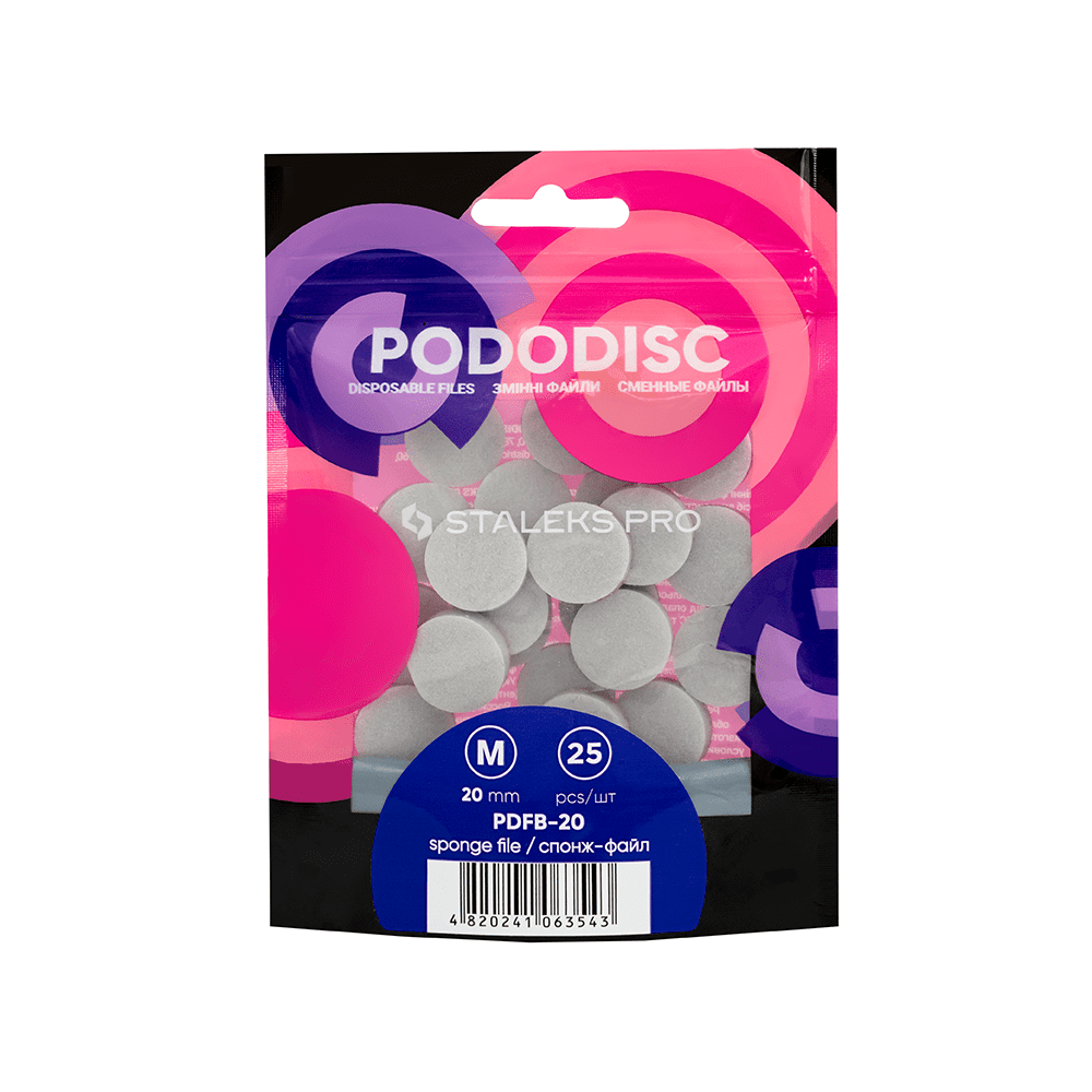 Спонж-файл для педикюрного диска PODODISC STALEKS PRO M (25 шт)