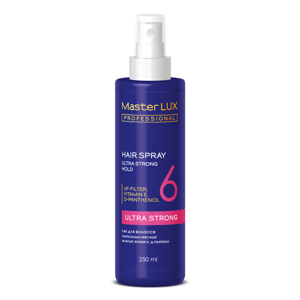 Лак для волос Ультрасильной фиксации Master Lux Professional, 250 мл