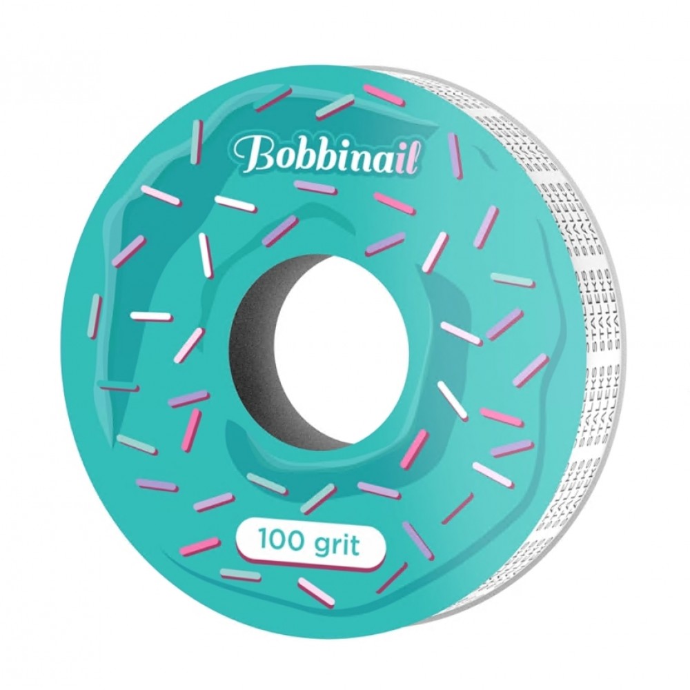 Запасной блок файл-ленты белый для пластиковой котушки Bobbinail STALEKS PRO 100 грит (7 м)