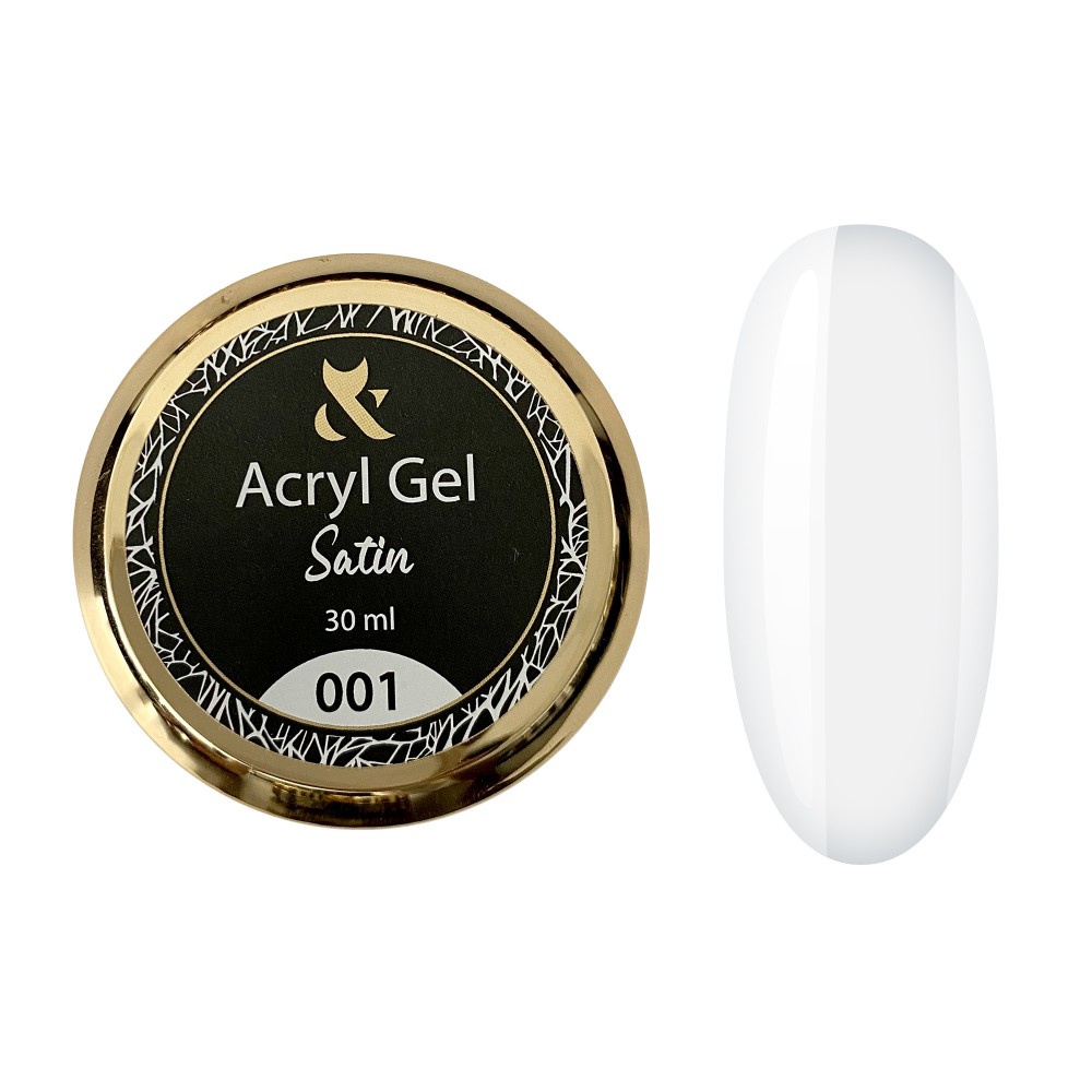 Акрил-гель для ногтей F.O.X Acryl gel Satin 001, 30 мл
