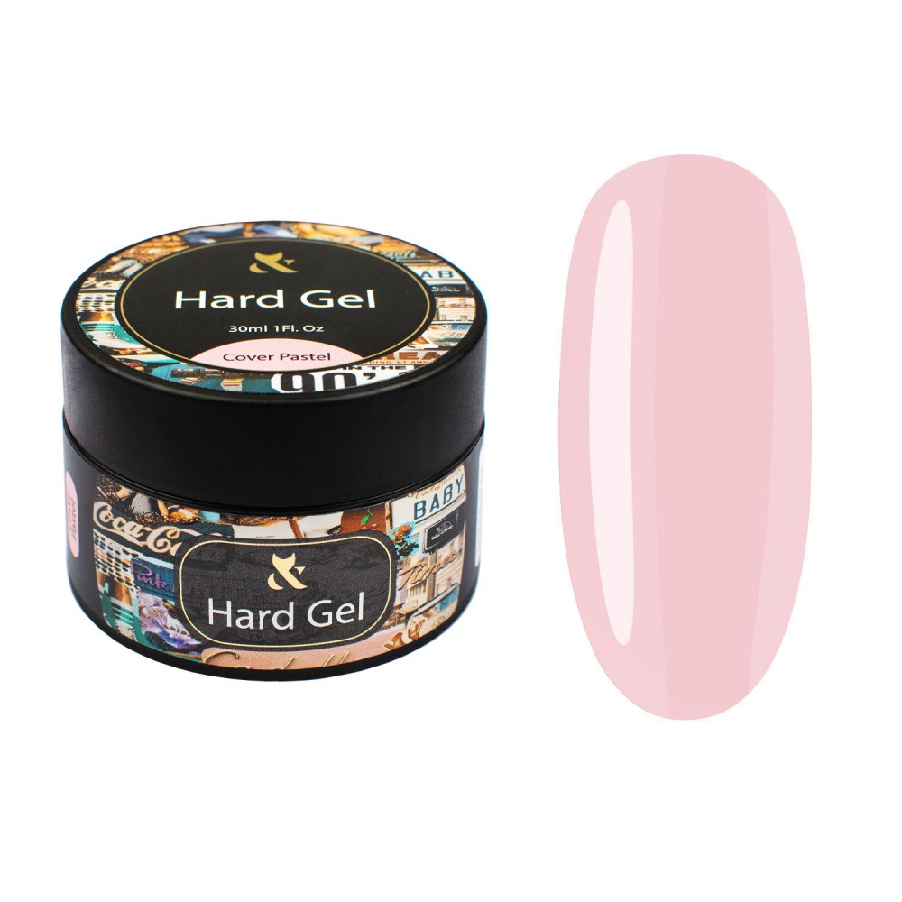 Гель для моделювання камуфлюючий (пастельний рожевий) F.O.X Hard gel Cover Pastel, 30 мл
