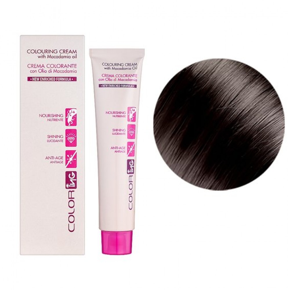 3 Крем-краска для волос ING Professional Colouring Cream with Macadamia oil темно-каштановый 60 мл