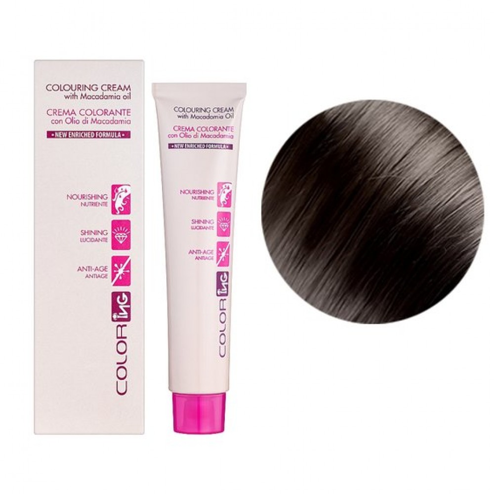 4.1 Крем-краска для волос ING Professional Colouring Cream with Macadamia oil каштановый пепельный, 60 мл