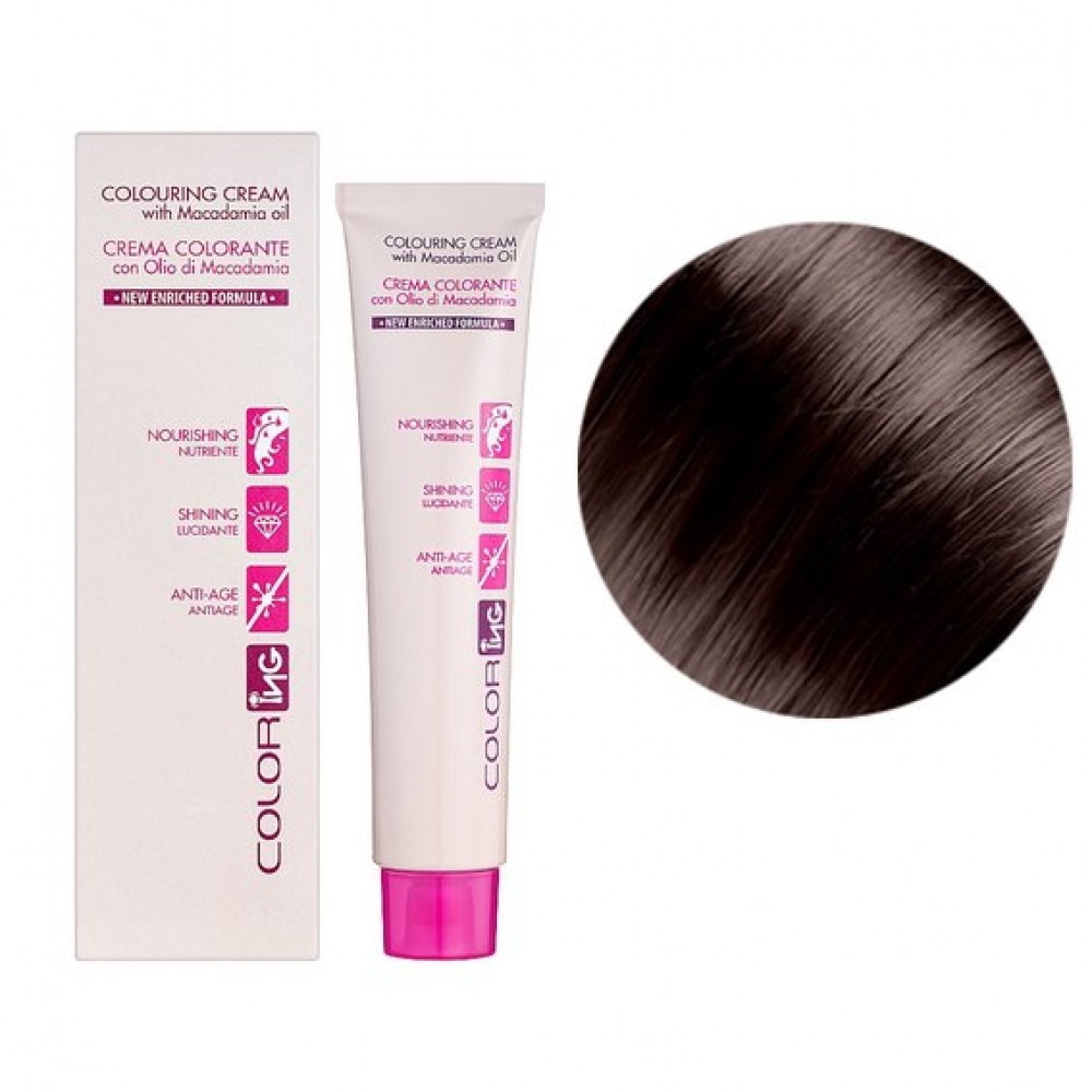 5C Крем-краска для волос ING Professional Colouring Cream with Macadamia oil кофе глясе, 60 мл