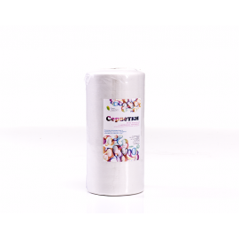 Салфетки спанлейс 40 г/м с перфорацией, гладкая структура CLEAN COMFORT белые 25х30см, 100 шт/рул