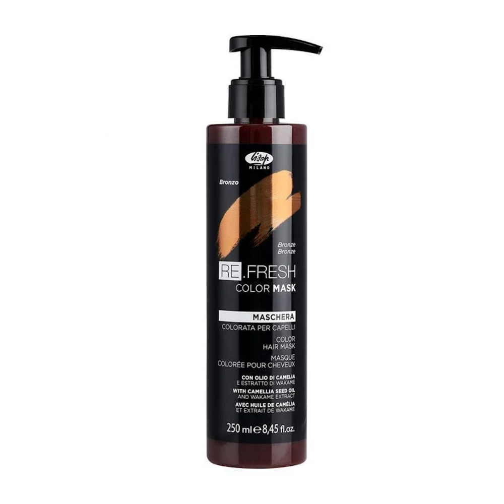 Безаммиачная тонирующая маска для волос Lisap Refresh Color Mask Бронза, 250 мл