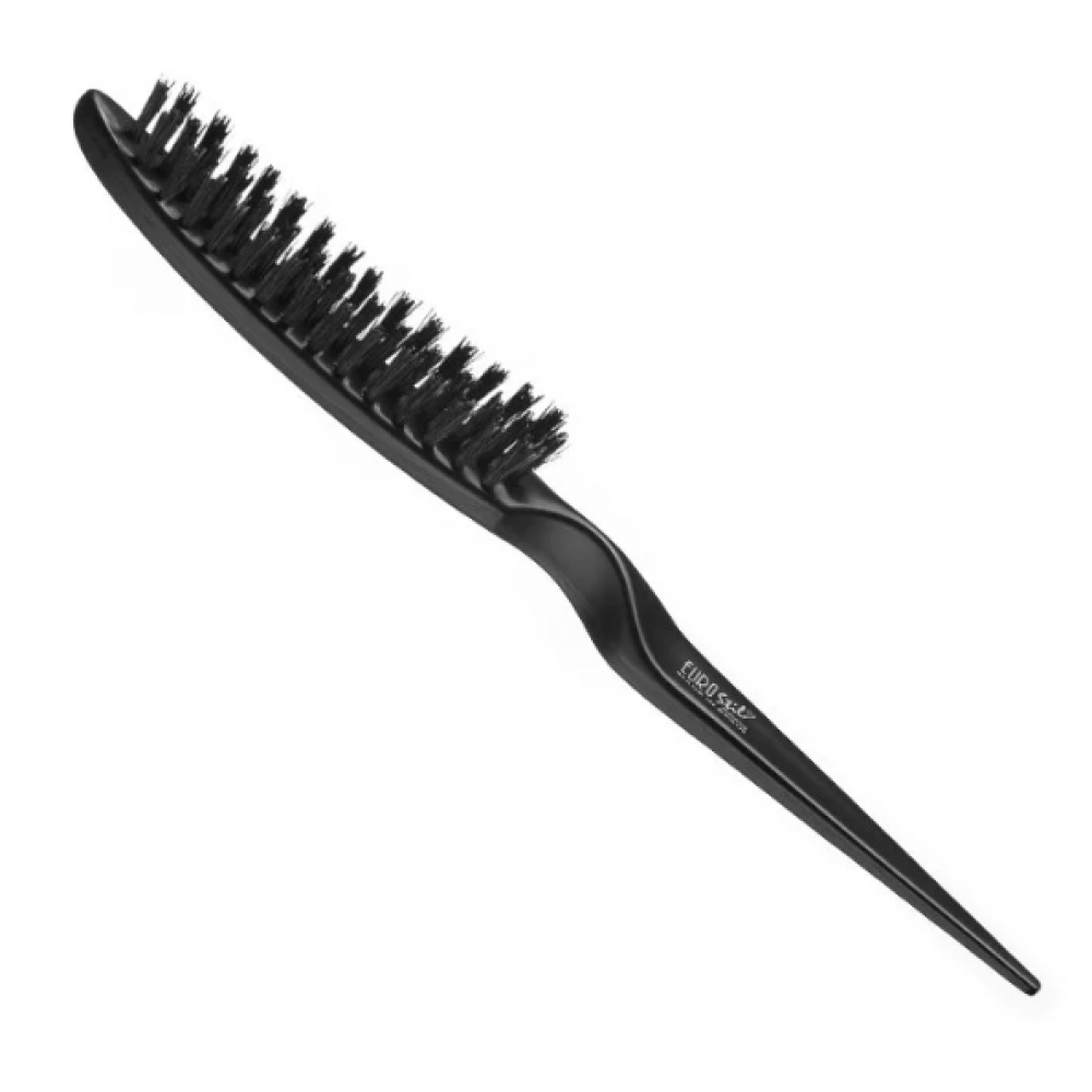 Щетка трёхрядная Eurostil Crimping bend с натуральной щетиной 03171