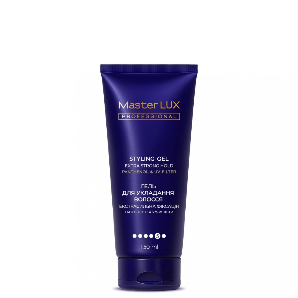 Гель для укладання волосся екстрасильної фіксації Master LUX professional, 150 мл