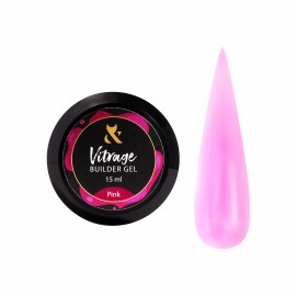 Моделирующий гель витражный розовый F.O.X Vitrage Builder gel Pink, 15 ml