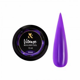 Моделирующий гель витражный фиолетовый F.O.X Vitrage Builder gel Violet, 15 ml