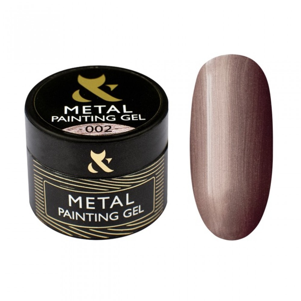 Металлическая гель-краска для дизайна F.O.X Metal painting gel 002, 5 мл