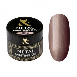 Металлическая гель-краска для дизайна F.O.X Metal painting gel 002, 5 мл