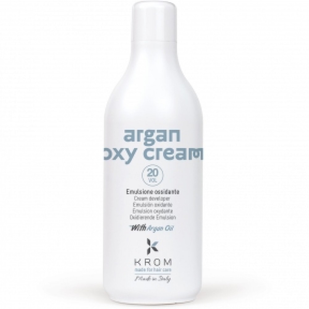 Окислительная эмульсия KROM ARGAN OXY CREAM с маслом арганы (20 vol), 1000 мл