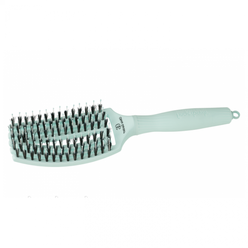 Щетка массажная OLIVIA GARDEN Finger Brush Combo PASTEL Green OGBFBCPG