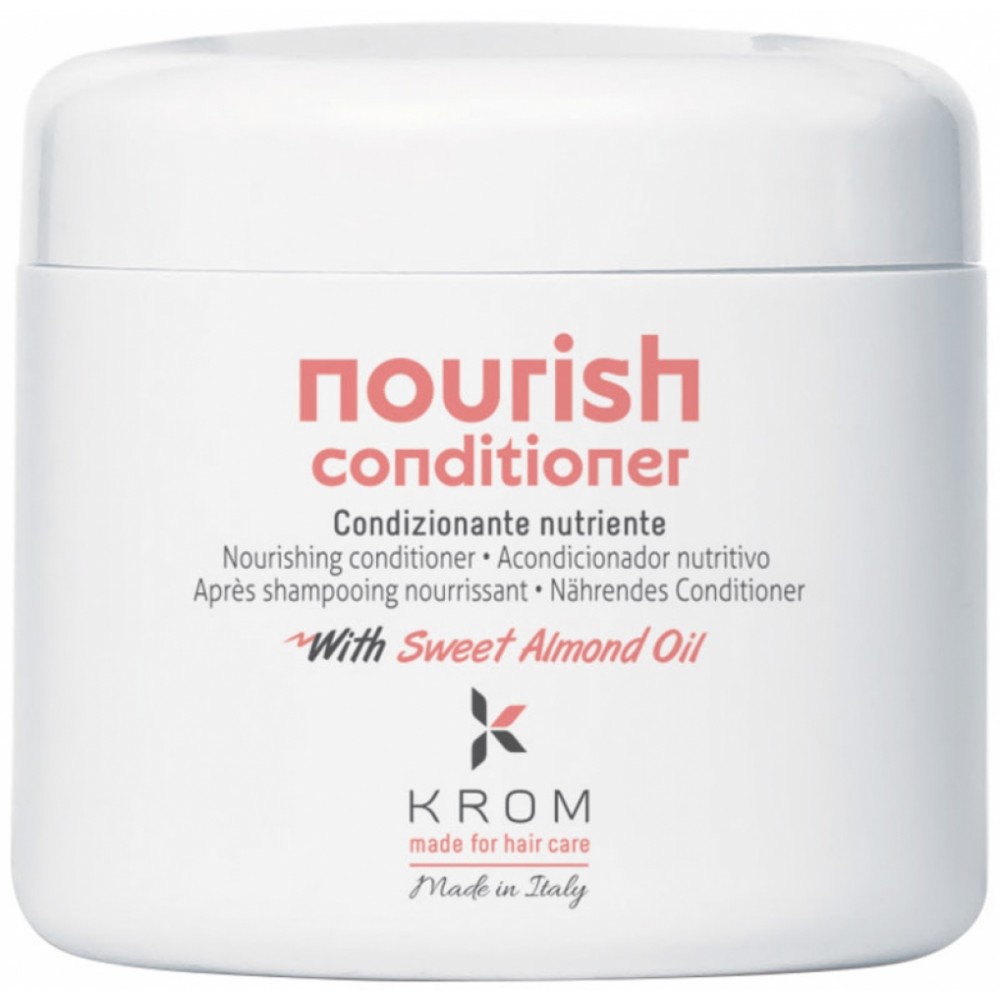 Питательный кондиционер для волос KROM NOURISH с экстрактом сладкого миндаля, 500 мл