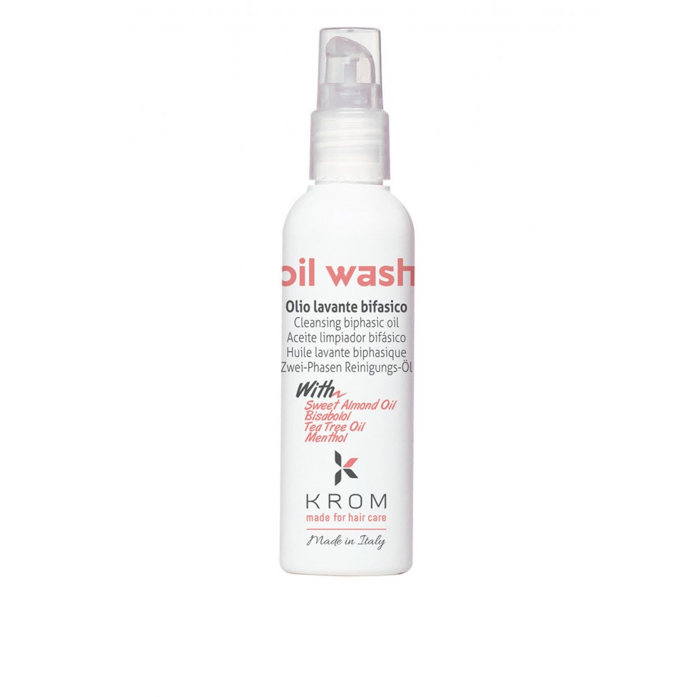 Очищающее масло для лица KROM OIL WASH с маслом сладкого миндаля, 100 мл