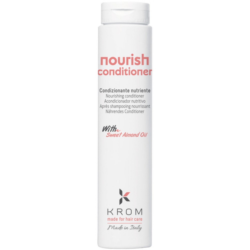 Питательный кондиционер для волос KROM NOURISH с экстрактом сладкого миндаля, 250 мл