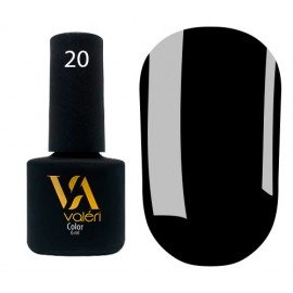 Гель-лак Valeri Color № 020 (черный, эмаль), 6 мл