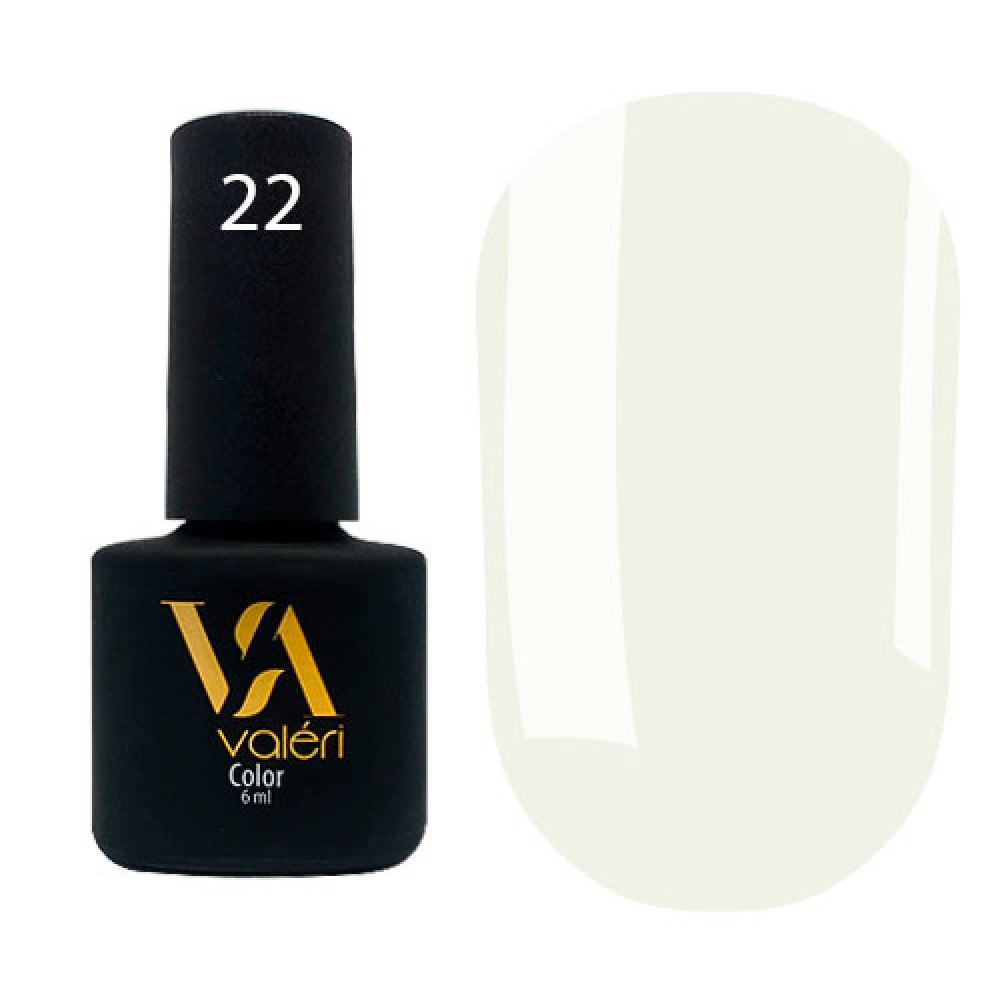 Гель-лак Valeri Color № 022 (бело-серый, эмаль), 6 мл