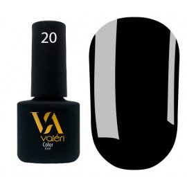 Гель-лак Valeri Color № 020 (черный, эмаль), 6 мл