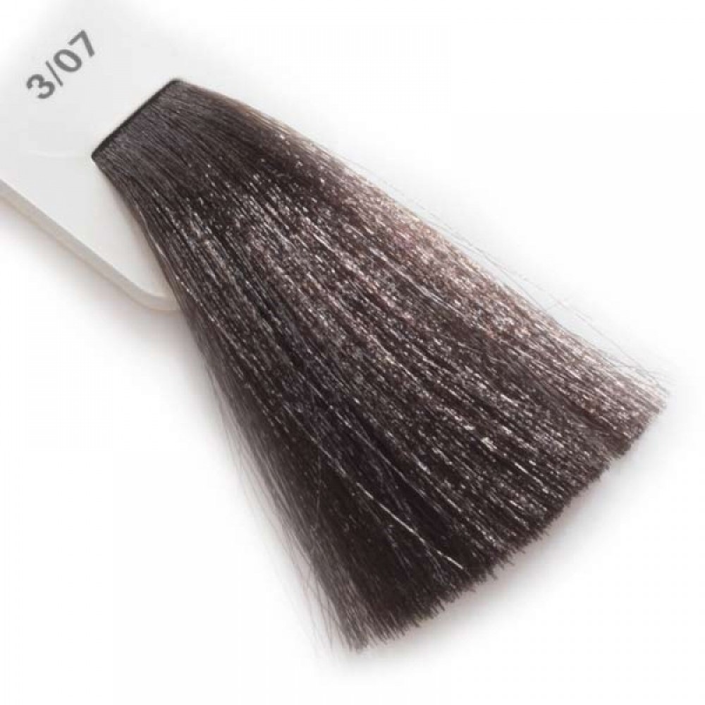 Крем-краска для волос Lisap LK Creamcolor OPC 3/07 темный шатен натуральный бежевый, 100 мл