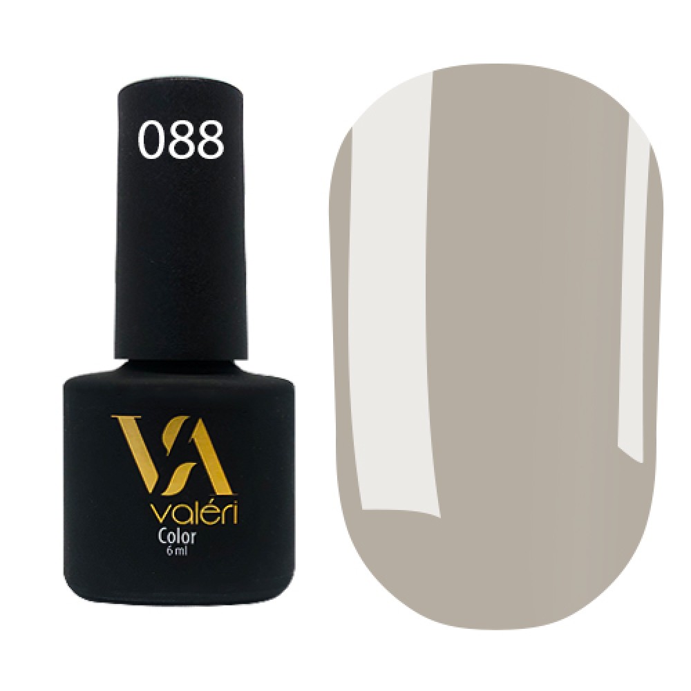 Гель-лак Valeri Color № 088 (оливково-серый, эмаль), 6 мл