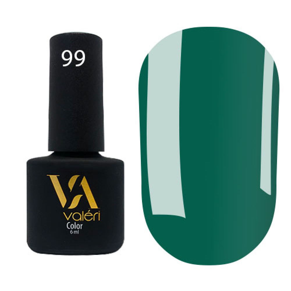 Гель-лак Valeri Color № 099 (изумрудный, эмаль), 6 мл