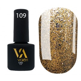 Гель-лак Valeri Color № 109 (золотой с серебренными блестками), 6 мл
