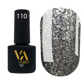 Гель-лак Valeri Color № 110 (серебро с блестками), 6 мл