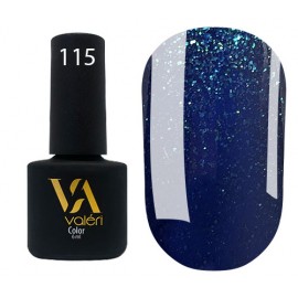 Гель-лак Valeri Color № 115 (изумрудный с зелеными блестками), 6 мл
