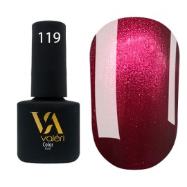 Гель-лак Valeri Color № 119 (бордовый с перламутром), 6 мл