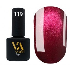 Гель-лак Valeri Color № 119 (бордовый с перламутром), 6 мл