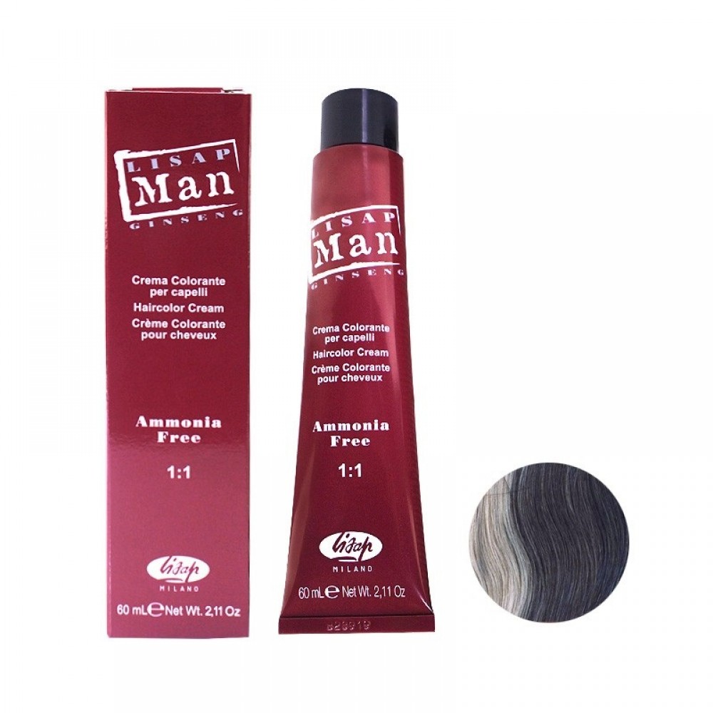 Крем-краска для волос LISAP MAN COLOR 2 черный, 60 мл