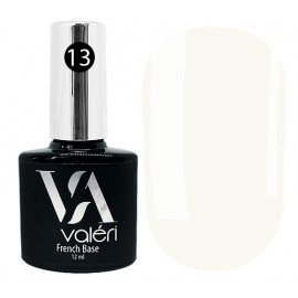 Valeri French Base № 13 - камуфлирующая база (молочный, эмаль), 12 мл