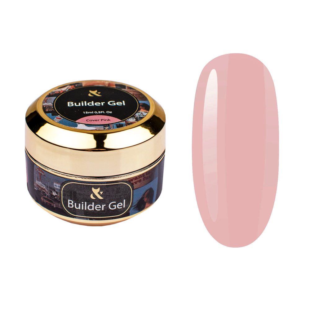 Гель для моделирования камуфлирующий (розовый) F.O.X Builder gel Cover Pink, 15 мл