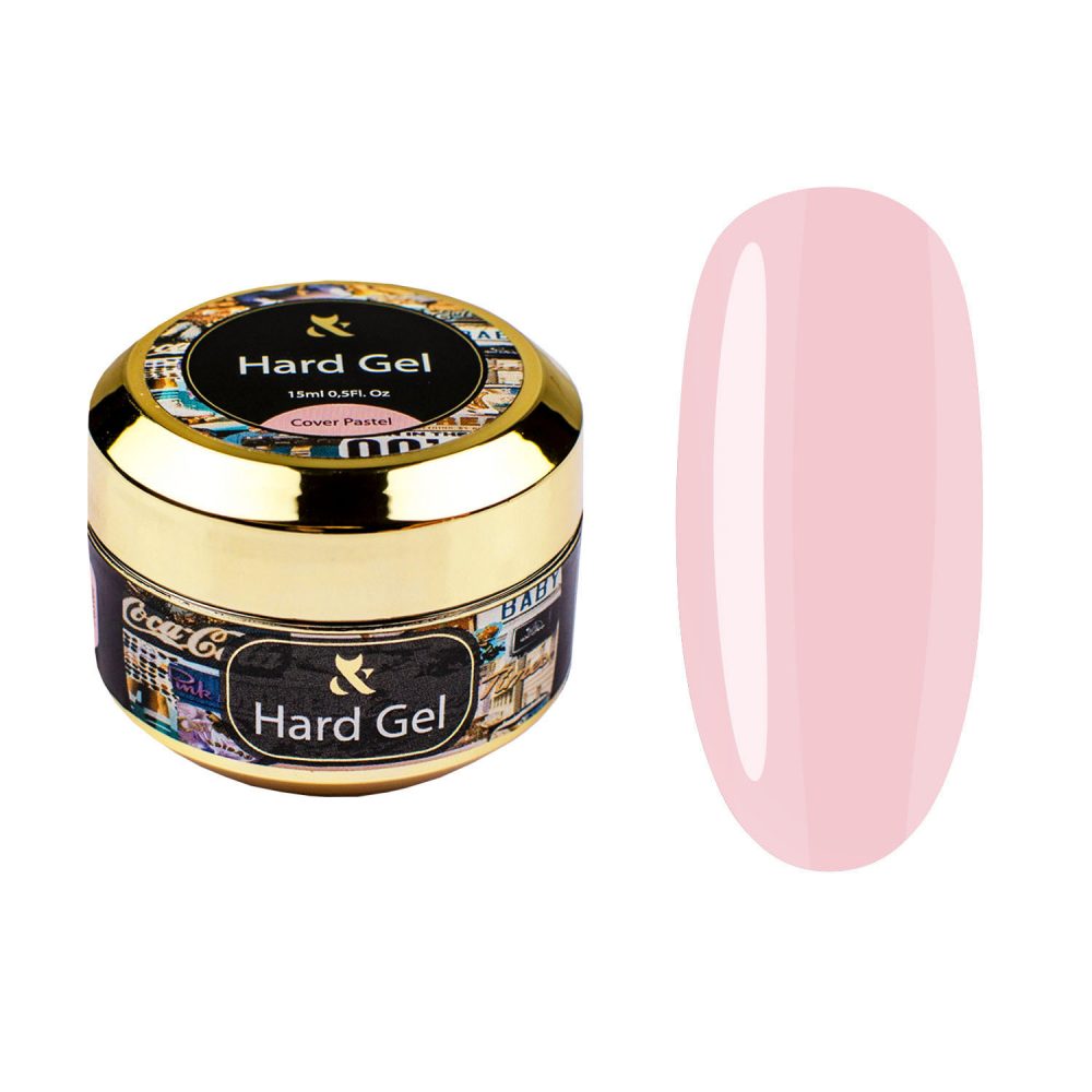 Гель для моделирования камуфлирующий (пастельный розовый) F.O.X Hard gel Cover Pastel, 15 мл