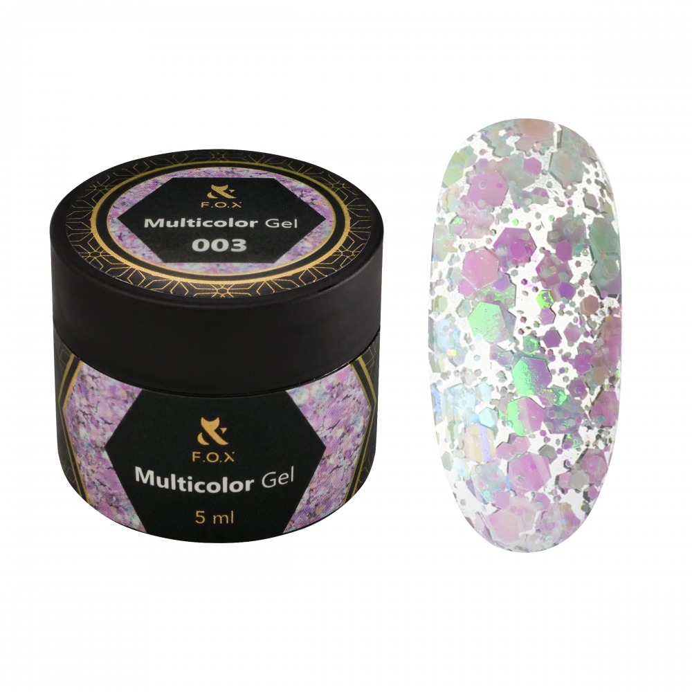 Гель-лак для дизайна F.O.X Multicolor Gel 003, 5 мл