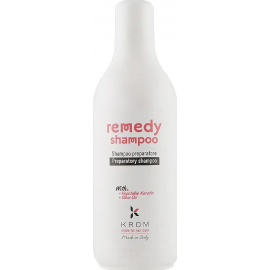 Восстанавливающий шампунь для волос KROM REMEDY с растительным кератином и маслом оливы, 1000 мл