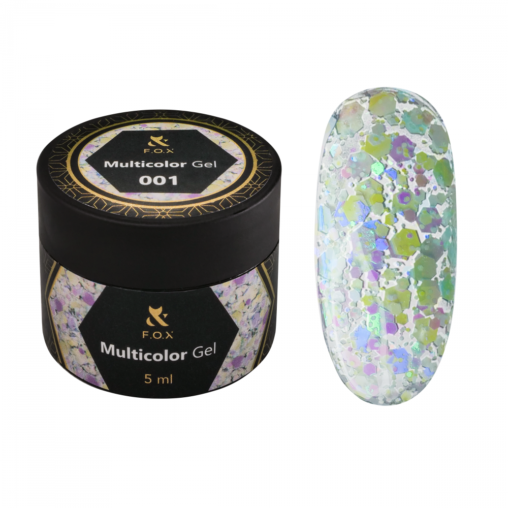 Гель-лак для дизайну F.O.X Multicolor Gel 001, 5 мл