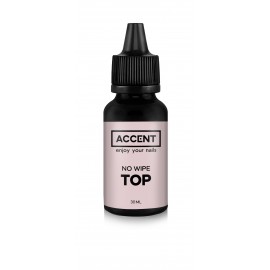 Топ без липкого слоя No Wipe top coat with UV-filtres Accent,30 мл