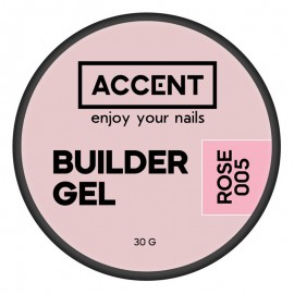 Моделирующий гель розе 005 Builder gel pink 005 Accent, 30 мл
