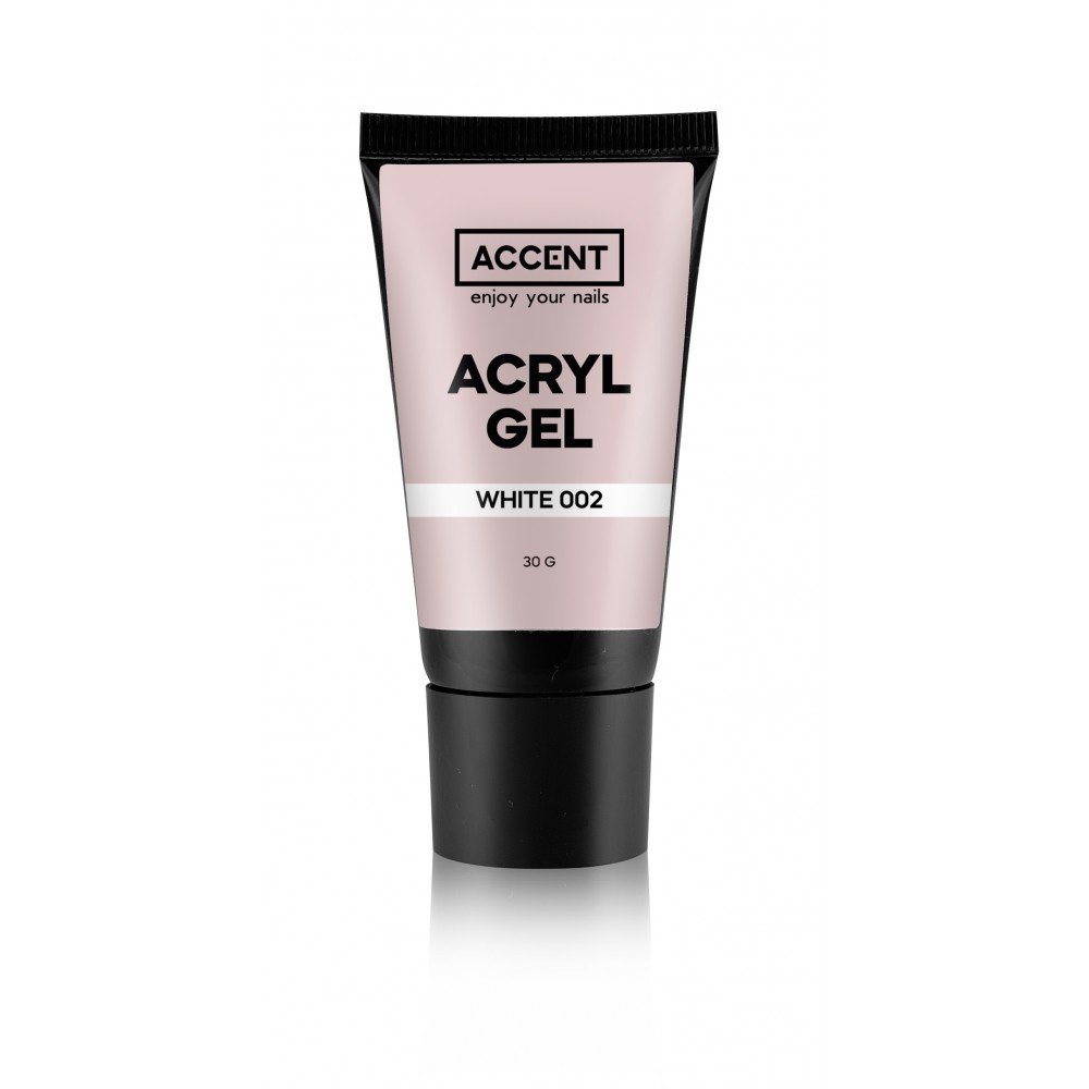 Акрил-гель белый Accent Acryl gel white 002, 30 мл
