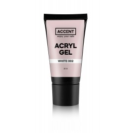 Акрил-гель белый Accent Acryl gel white 002, 30 мл