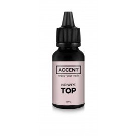 Топ без липкого слоя No Wipe top coat with UV-filtres Accent,30 мл