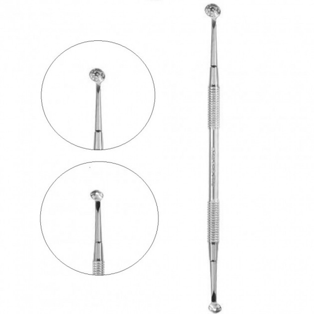 Ложка косметологическая двусторонняя STALEKS EXPERT 20 TYPE 2 (Уно + кругл. шумовка 19 отверстий)