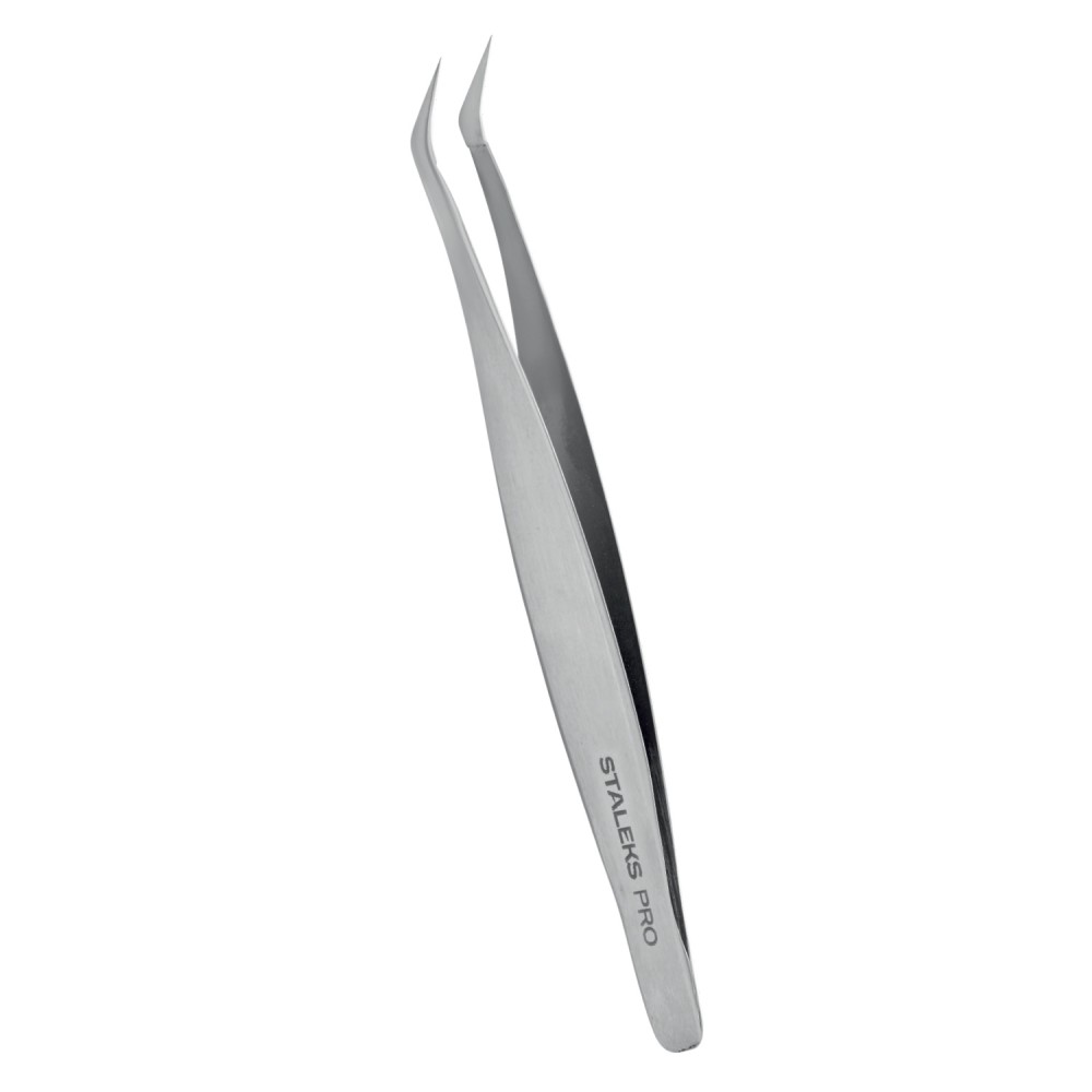 Пинцет профессиональный для ресниц STALEKS EXPERT 40 TYPE 13 (L-образный, 40')