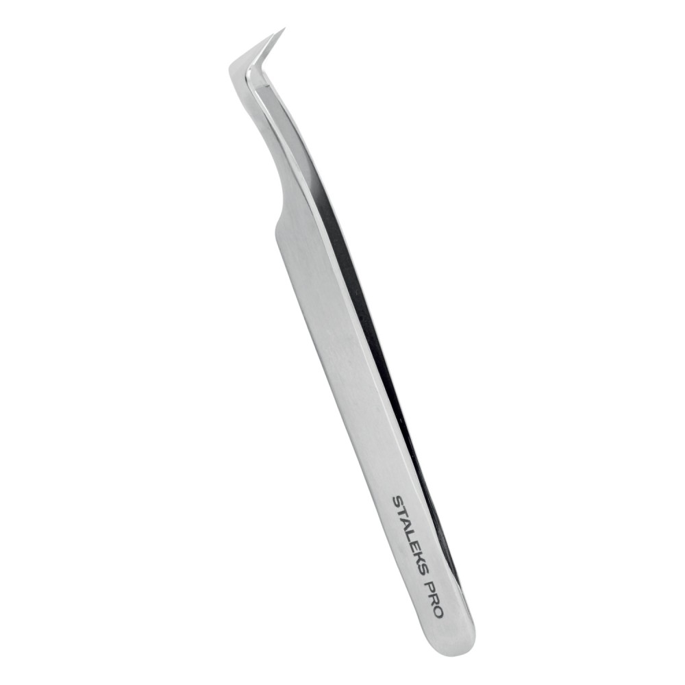 Пинцет профессиональный для ресниц STALEKS EXPERT 41 TYPE 6 (башмачок, 75')