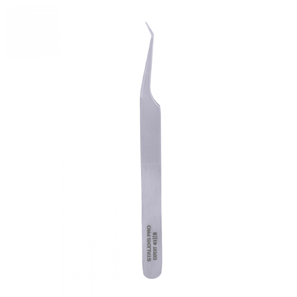 Пинцет профессиональный для ресниц STALEKS EXPERT 41 TYPE 8 (mini L) TE-41/8