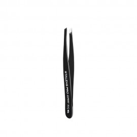 Пинцет для бровей STALEKS EXPERT 11 TYPE 4b (узкие скошенные кромки), черный
