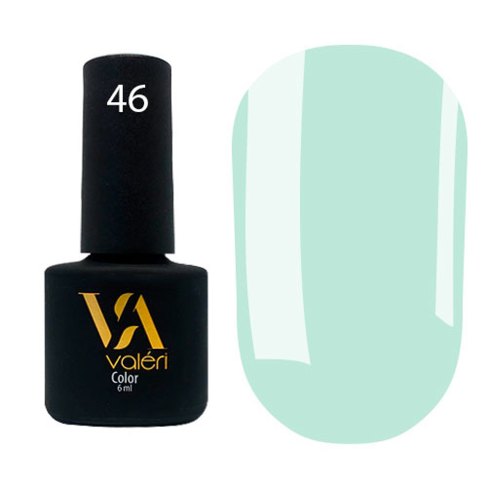 Гель-лак Valeri Color № 046 (зеленовато-голубой, эмаль), 6 мл